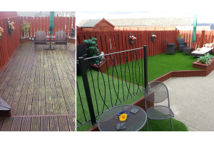Fake Grass on Decking