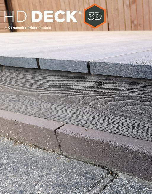 Composite Prime HD Deck 3D Weathered Oak Composite Decking