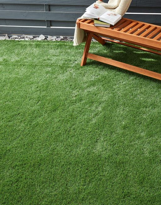 Barcelona Artificial Grass with Garden Bench