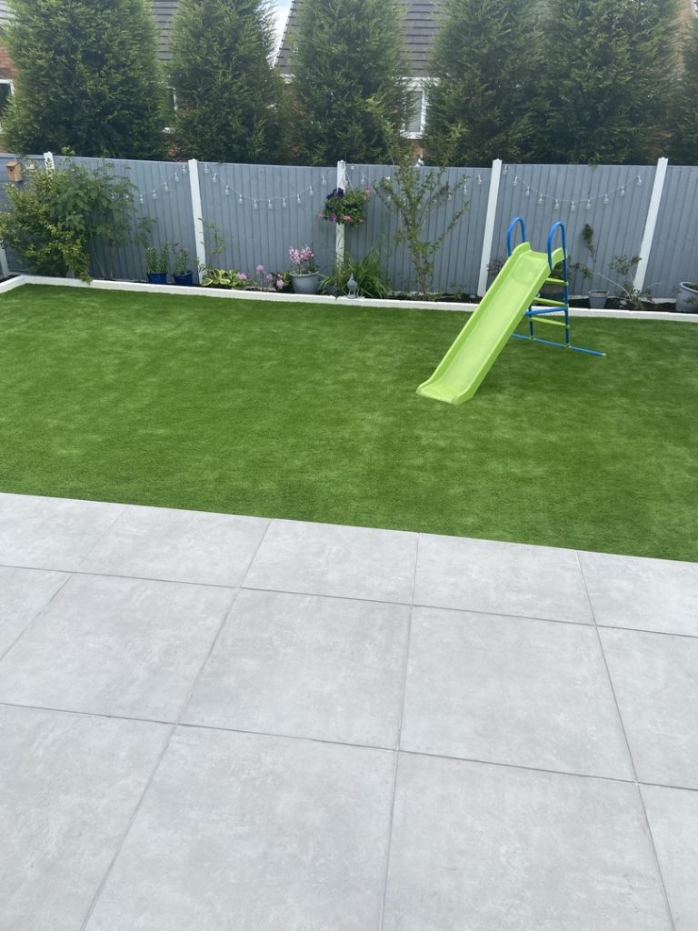 Lucerne Artificial Grass in garden