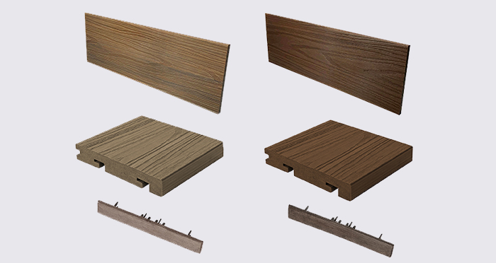 Composite Prime HD Deck Dual - Walnut / Oak Composite Decking (2 Pack) - Descriptive 8