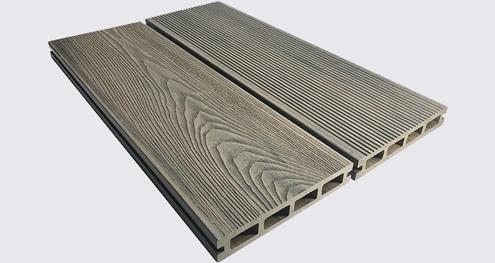 Composite Prime HD Deck 3D - Weathered Oak Composite Decking (2 Pack) - Descriptive 3